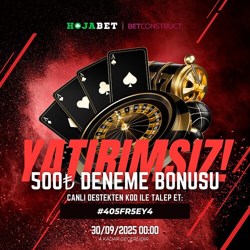 Hojabet 500 TL Deneme Bonusu